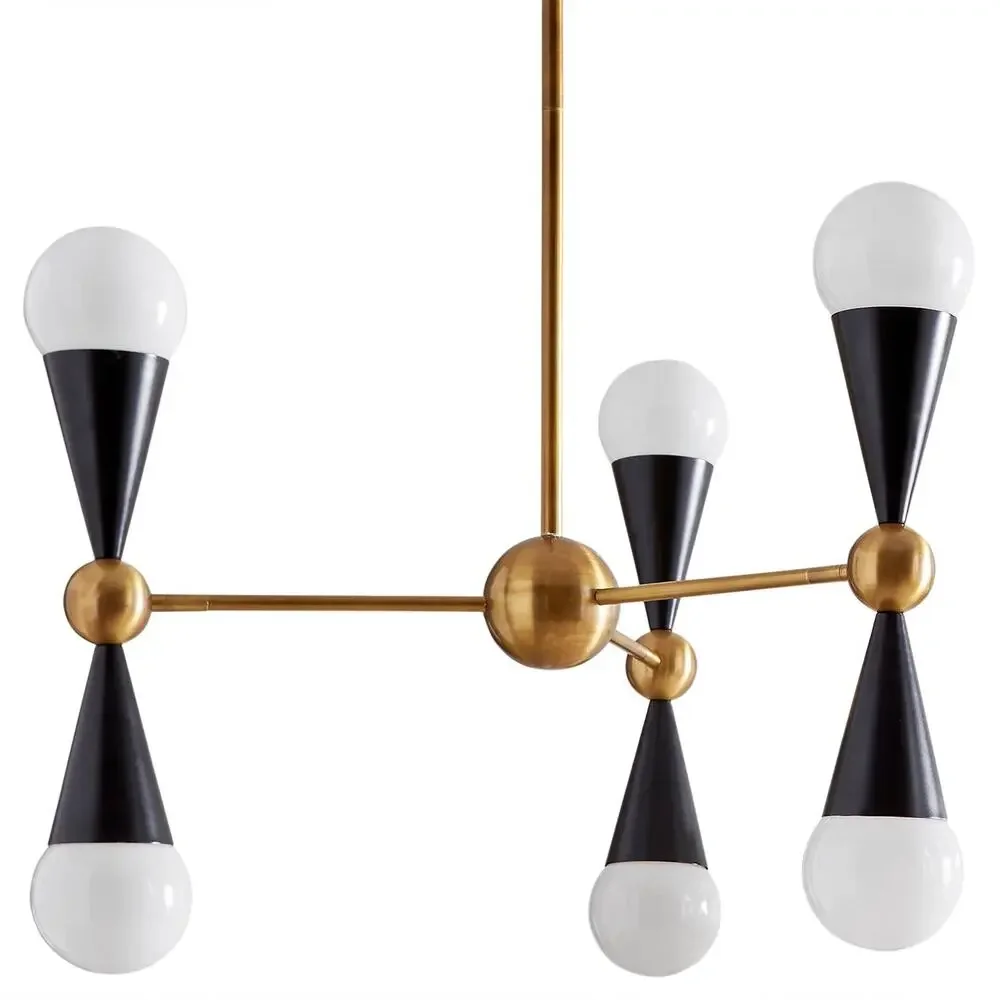 Jonathan Adler Caracas Six Light Chandelier Celling Lamp Fixture